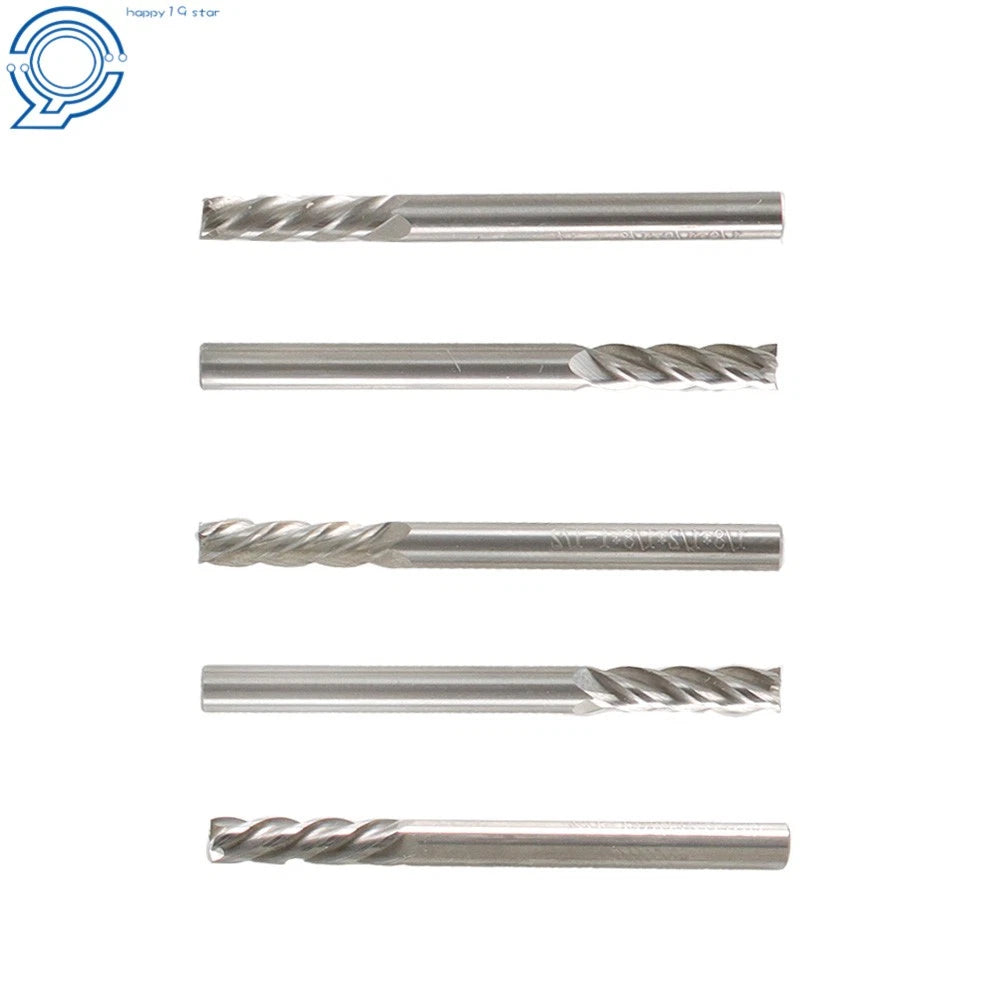 4 Flutes Carbide End Mill for 1/8" Shank 1/2" Cut