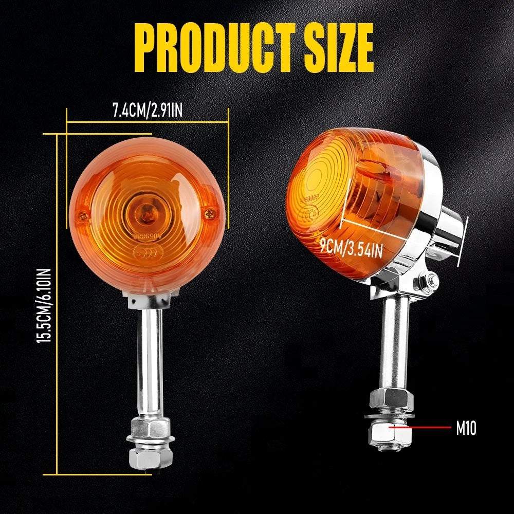 Turn Signal Light Pair for Universal Motorcycle (12V, M10)