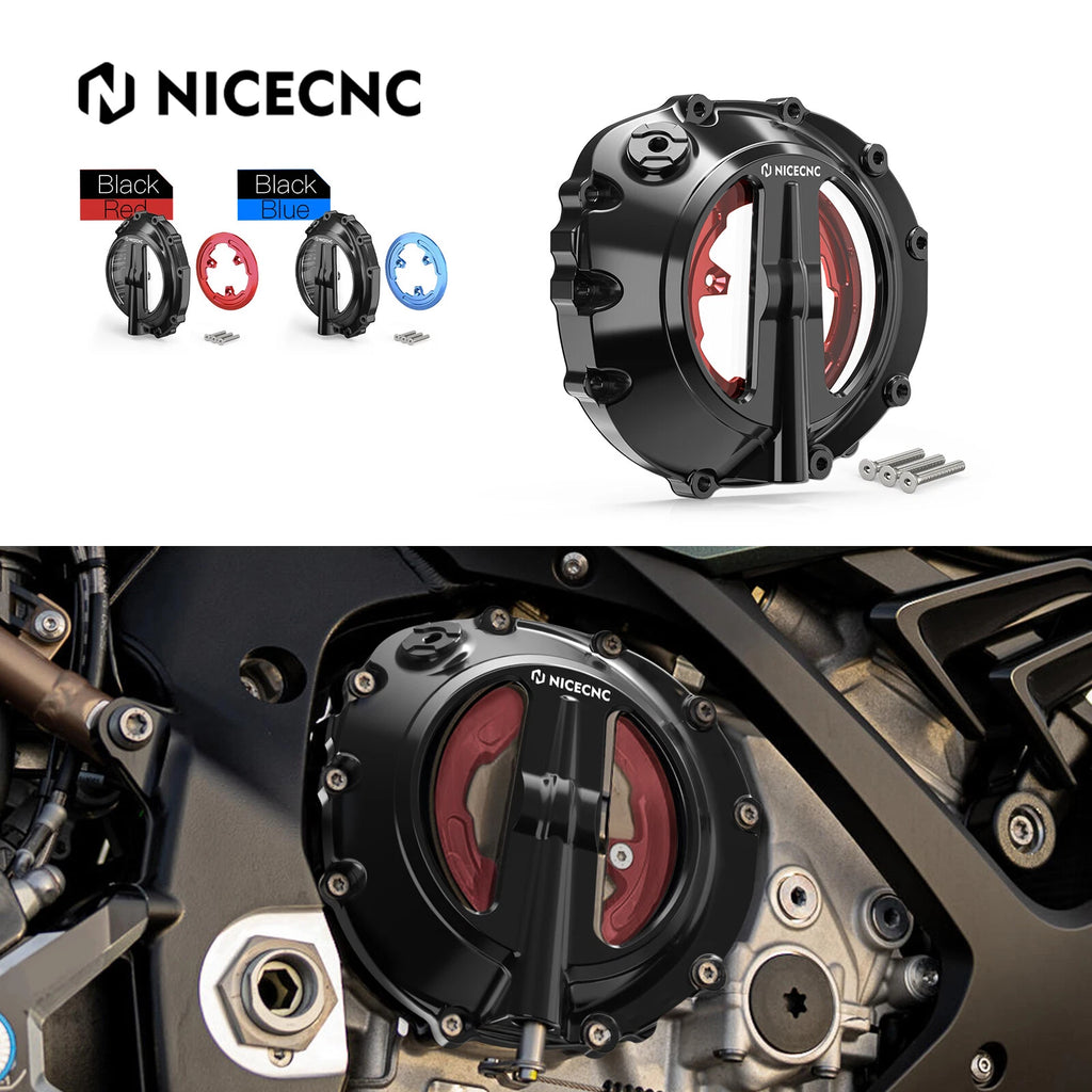 Aluminum Transparent Clutch Cover for BMW S1000RR (2019–2024), S1000XR, M1000RR (2021–2024)