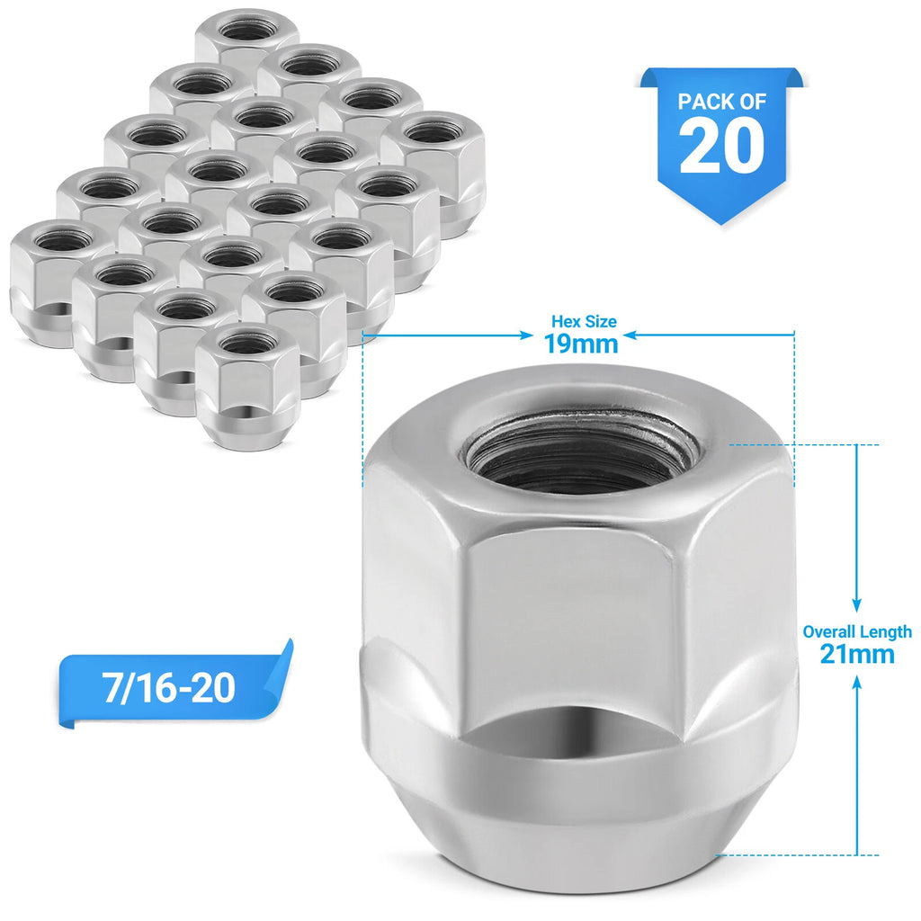Wheel Open-End Lug Nut 3/4" for Pontiac Cadillac Oldsmobile (1986–2006)