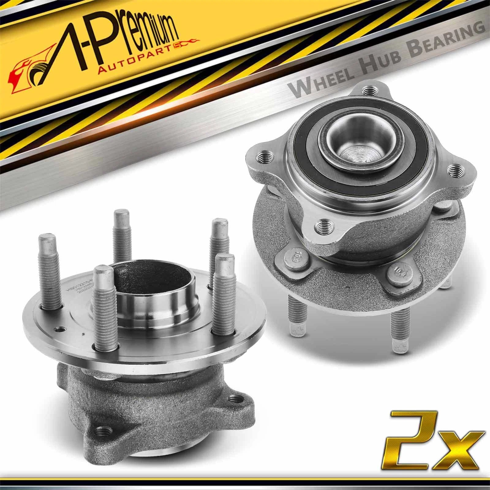 2X Rear Wheel Hub & Bearing Assembly for Chevy Cruze (2011–2012)
