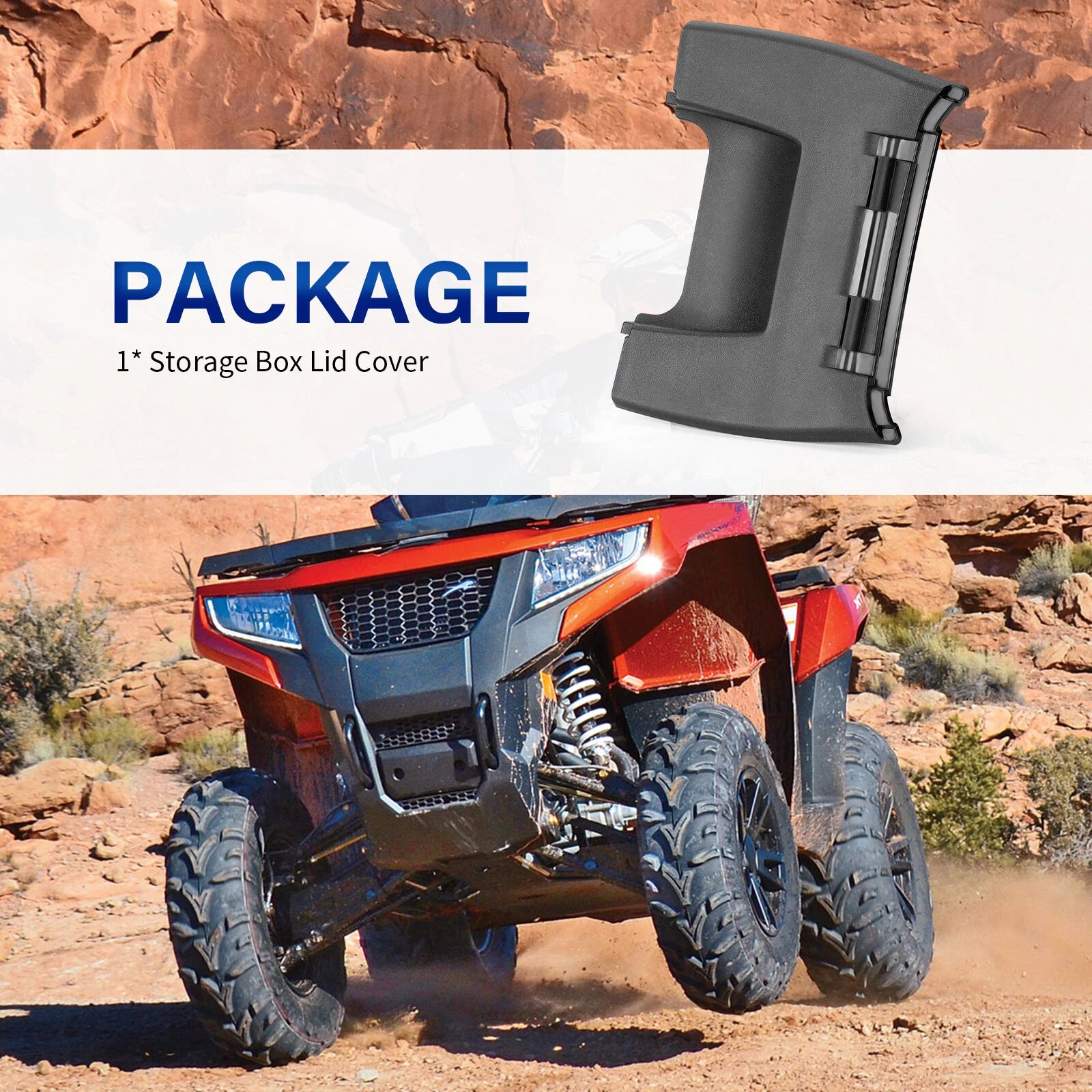 Storage Box Lid Cover for Arctic Cat 400 450 500 550 650 700 1000 (2005–2020)