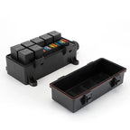 9-Way Fuse Relay Box with 5-Pin 40A Relays & Fuses for Car, Truck, Boat