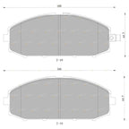 Front Disc Brake Pads Set for Nissan Patrol Y61 GU 4x4 (1997 - 2016)