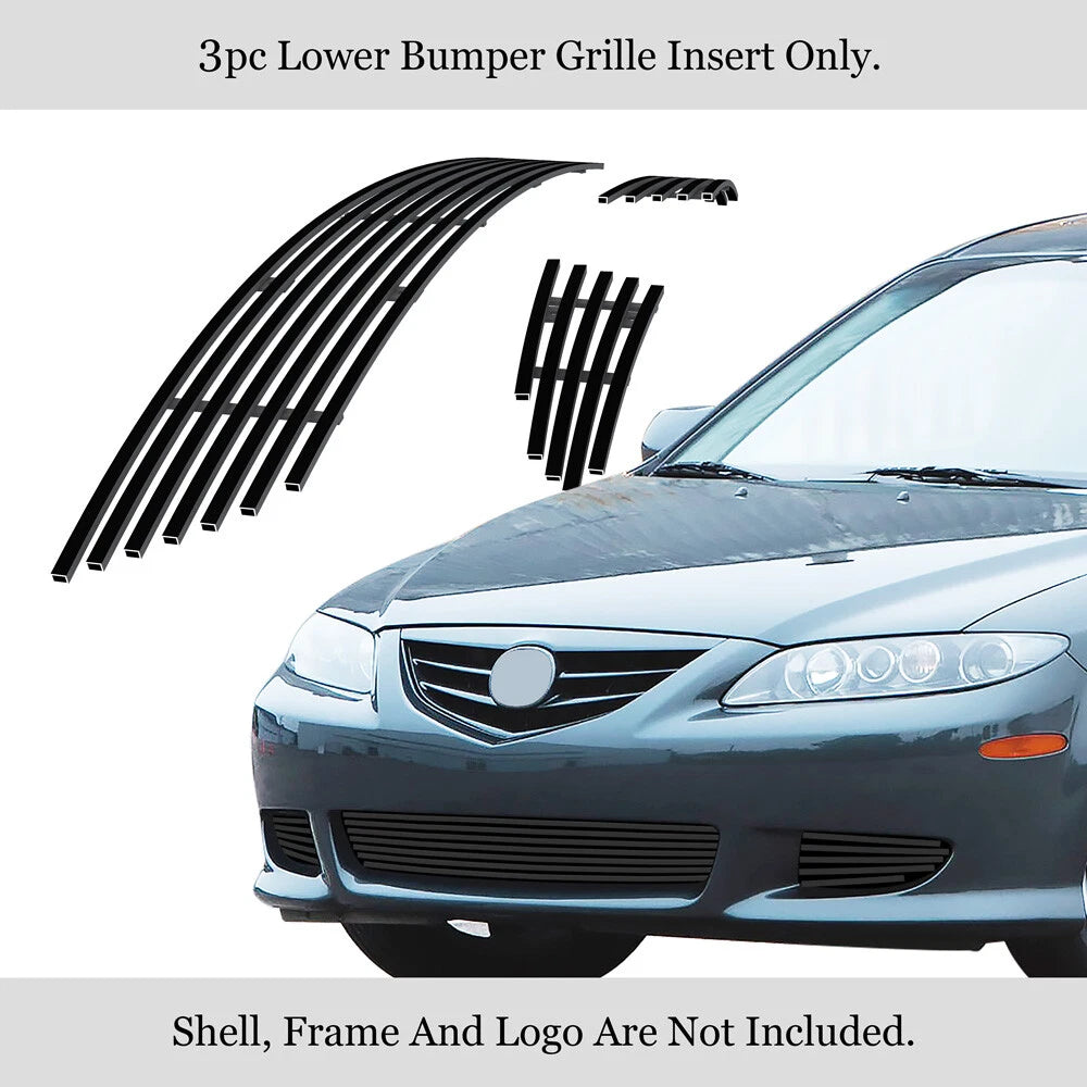 Stainless Black Billet Grille for Mazda 6 Wagon (2003-2005)