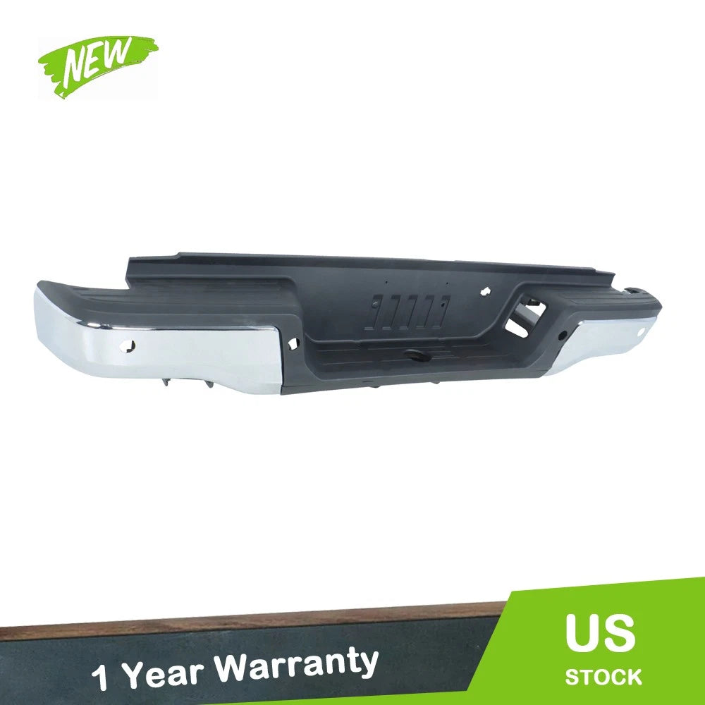 Chrome Rear Step Bumper Assembly with Park Aid for Ford Ranger (2019–2023)