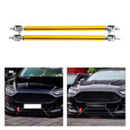 Adjustable Front Bumper Lip Splitter Strut Rod Tie Support Bar for Universal Gold