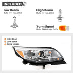 Halogen Headlight w/ Bulb Right for Chevy Malibu (2013–2016)