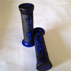 7/8" Blue Flame Gel Black Hand Grips for Yamaha FZR YZF 600