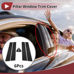 6 Pcs Car Door Pillar Window Trim for Dodge Durango (2011–2020) Black