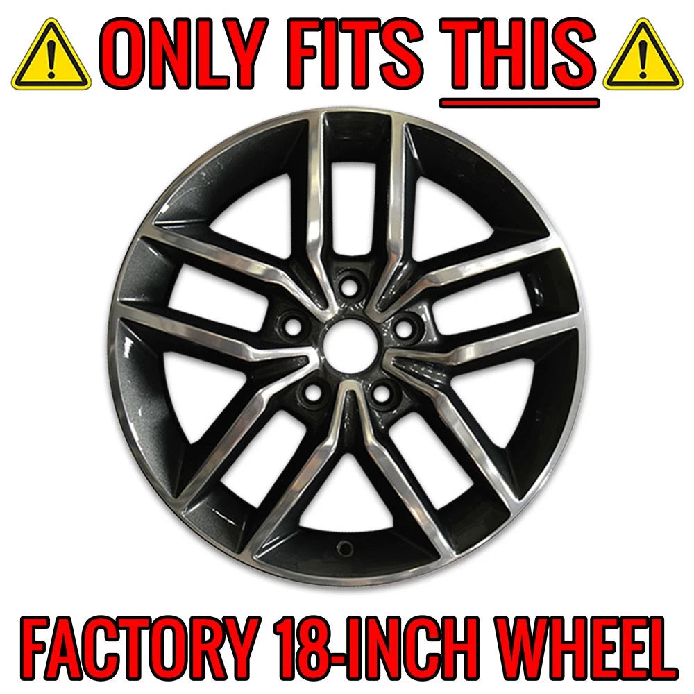 Wheel Skins Gloss Black 4pc Set for 2018–2019 Jeep Trailhawk