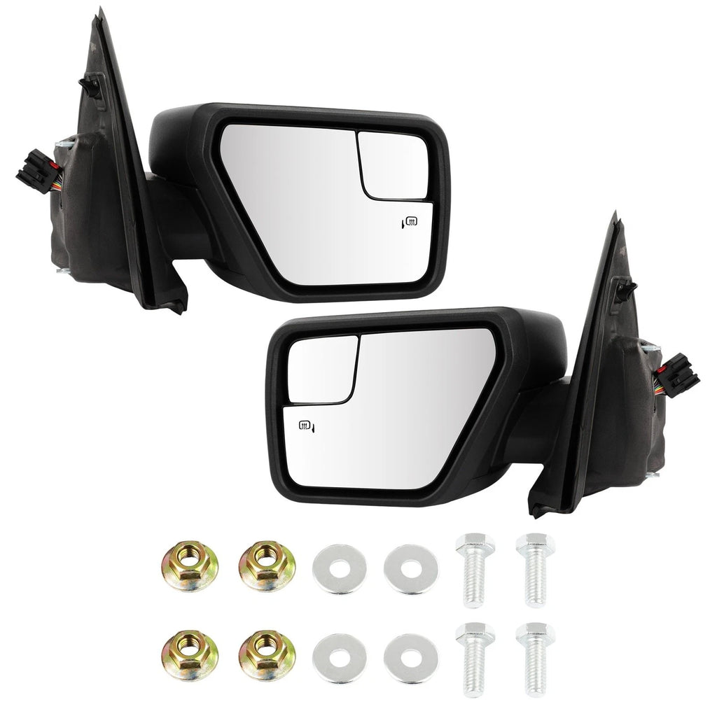 Set of 2 Power Heated Side View Mirrors for Ford F-150 (2021–2024) w/Turn Light