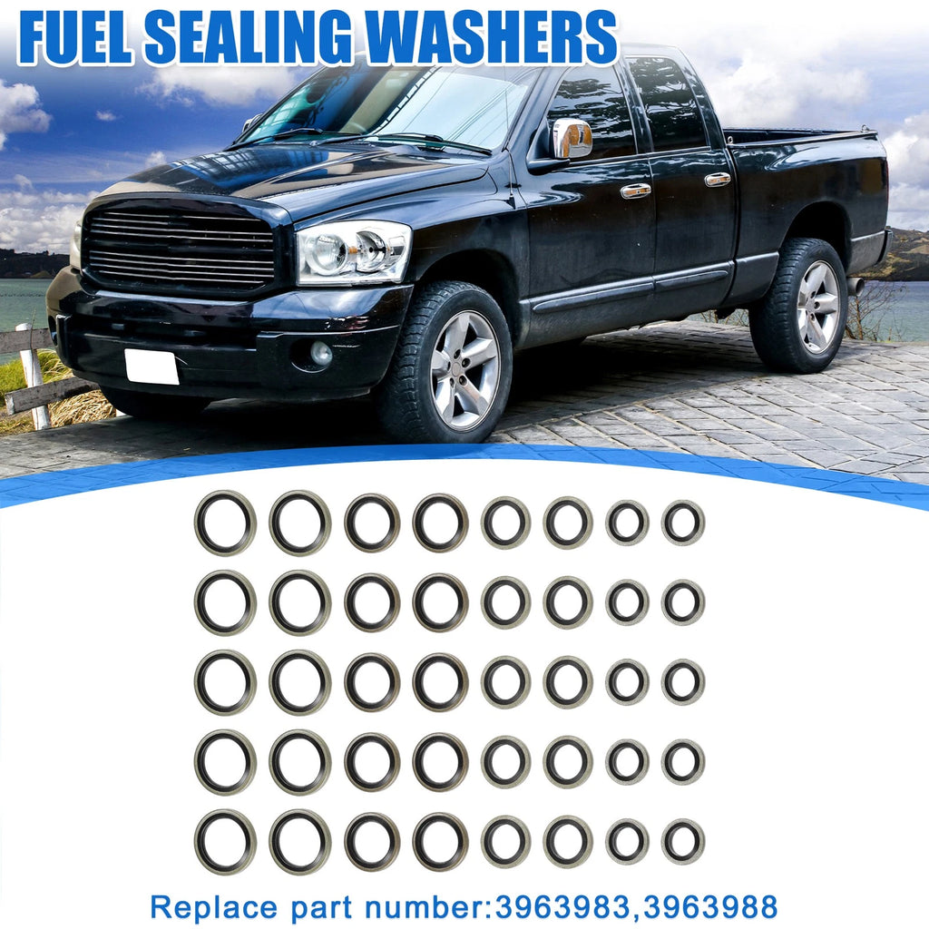 Set of 1 Car Fuel Sealing Washers No. 3963988/3963983 for Dodge 12V 24V 5.9L 6.7L