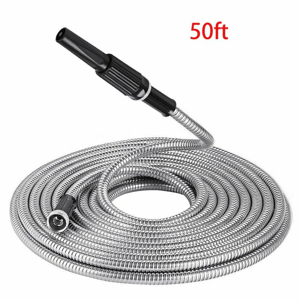 Flexible Stainless Steel Garden Hose 25/50/75/100FT