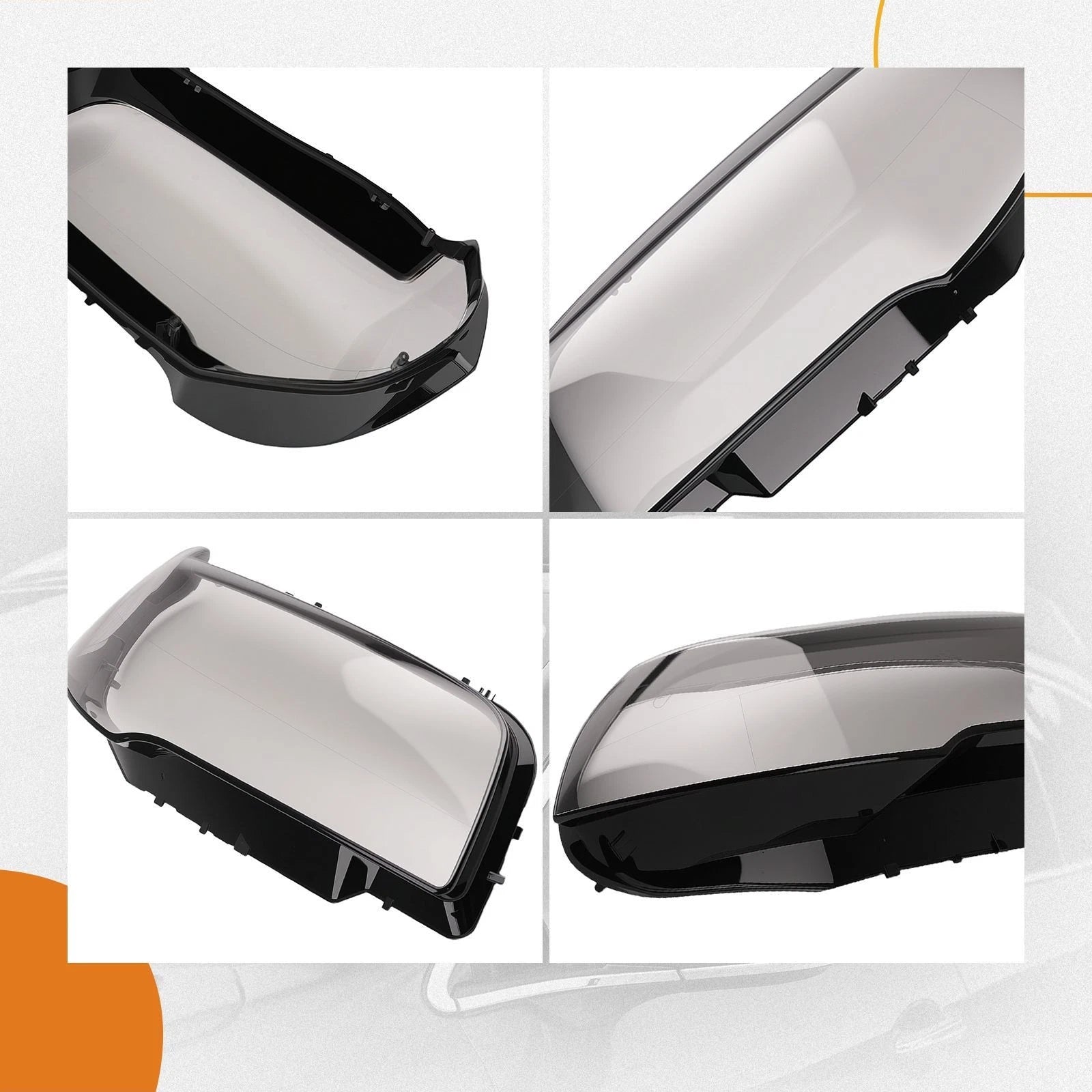 Set of 2 Clear Lens Headlight Covers for BMW E83 X3 (2004–2010)