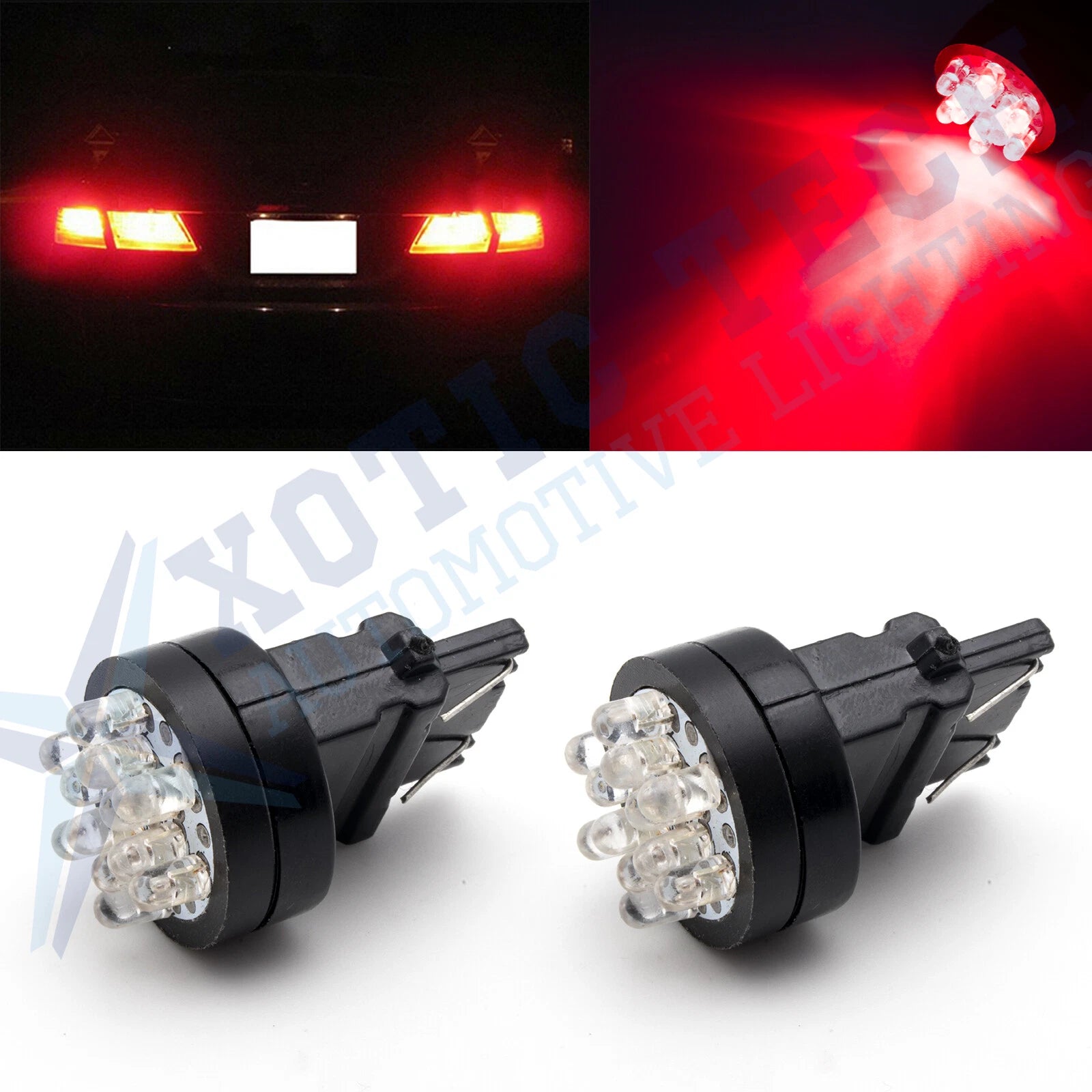 Bright Red LED 12-SMD Tail Light Bulbs for GMC Canyon Durango Sierra (2014–2024)