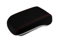 Console Lid Armrest Cover for Mitsubishi Lancer (2008–2016) Carbon Fiber Red Stitch