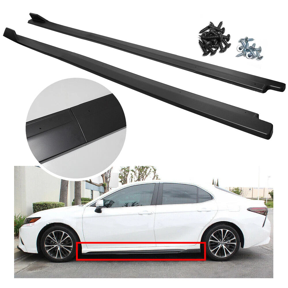Set of 4 Black Side Skirt Extensions for Toyota Camry (2018–2023)