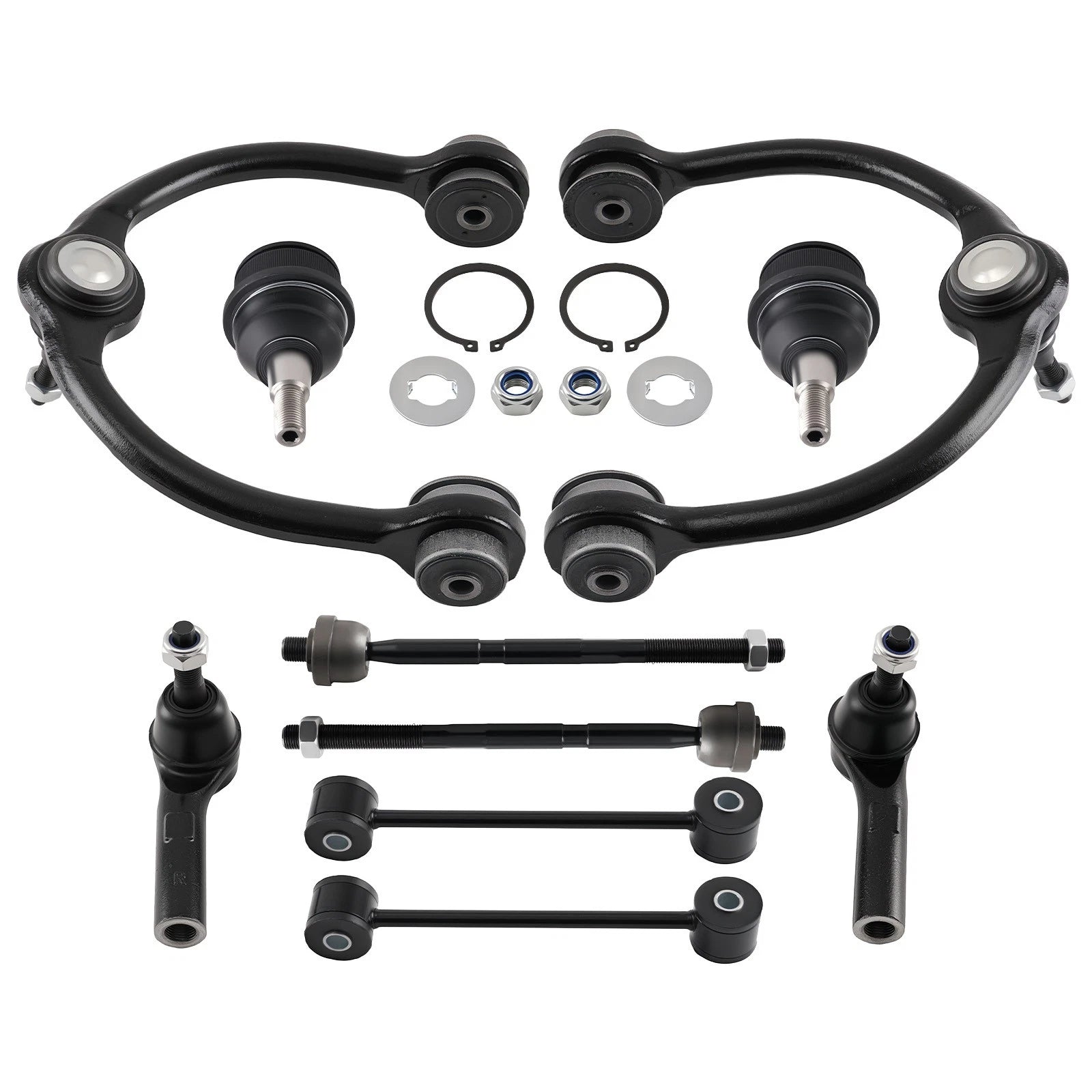 Front Control Arms, Sway Bars, Tie Rods Kit for 2005-2010 Commander Grand Cherokee