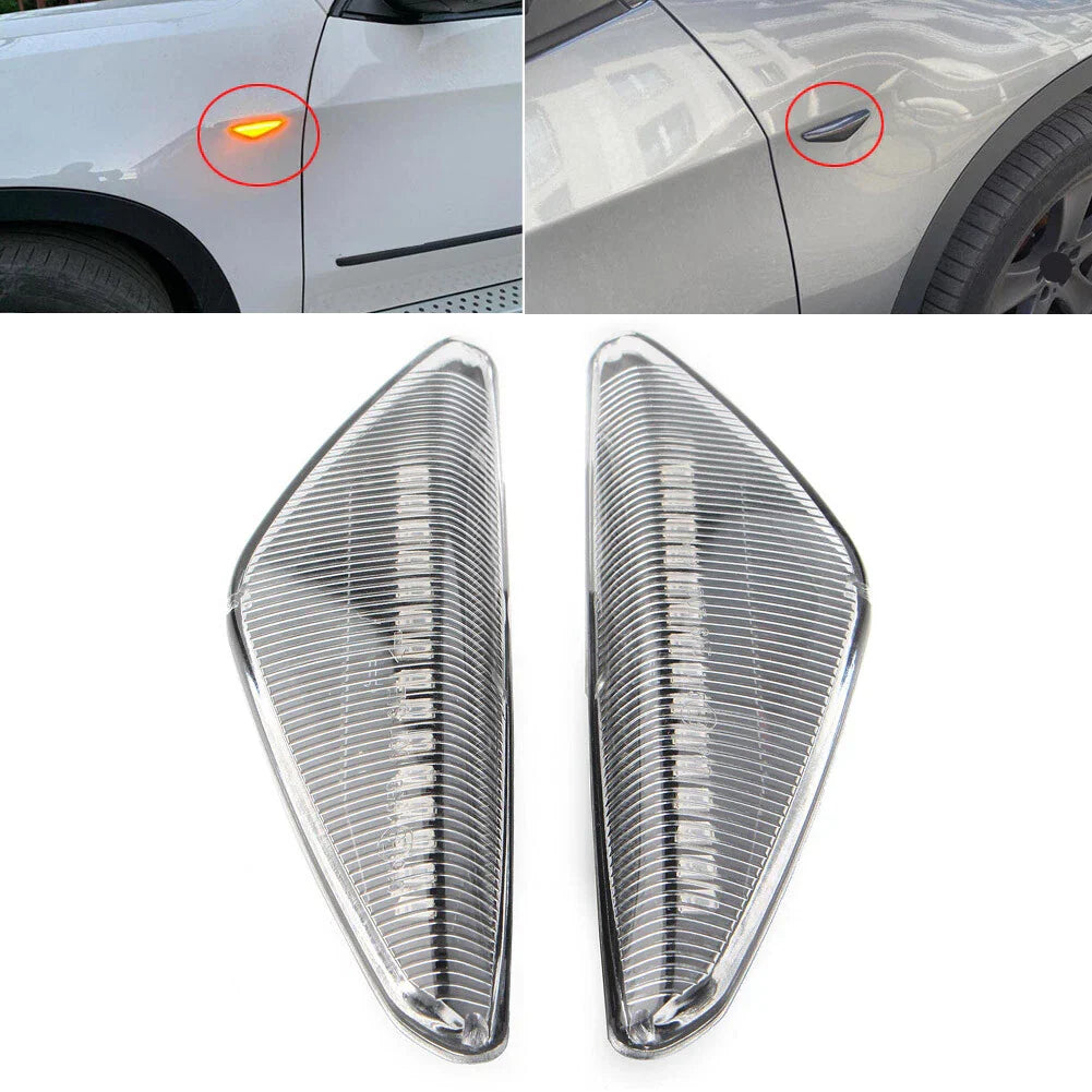 ABS Dynamic LED Side Marker Turn Signal Lights for BMW F25 E70 E71 E72 E70 (2010-2017)
