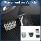 Set of 1 Manual Footrest Pedals Cover for Volkswagen Golf (1997–2005) Silver Tone
