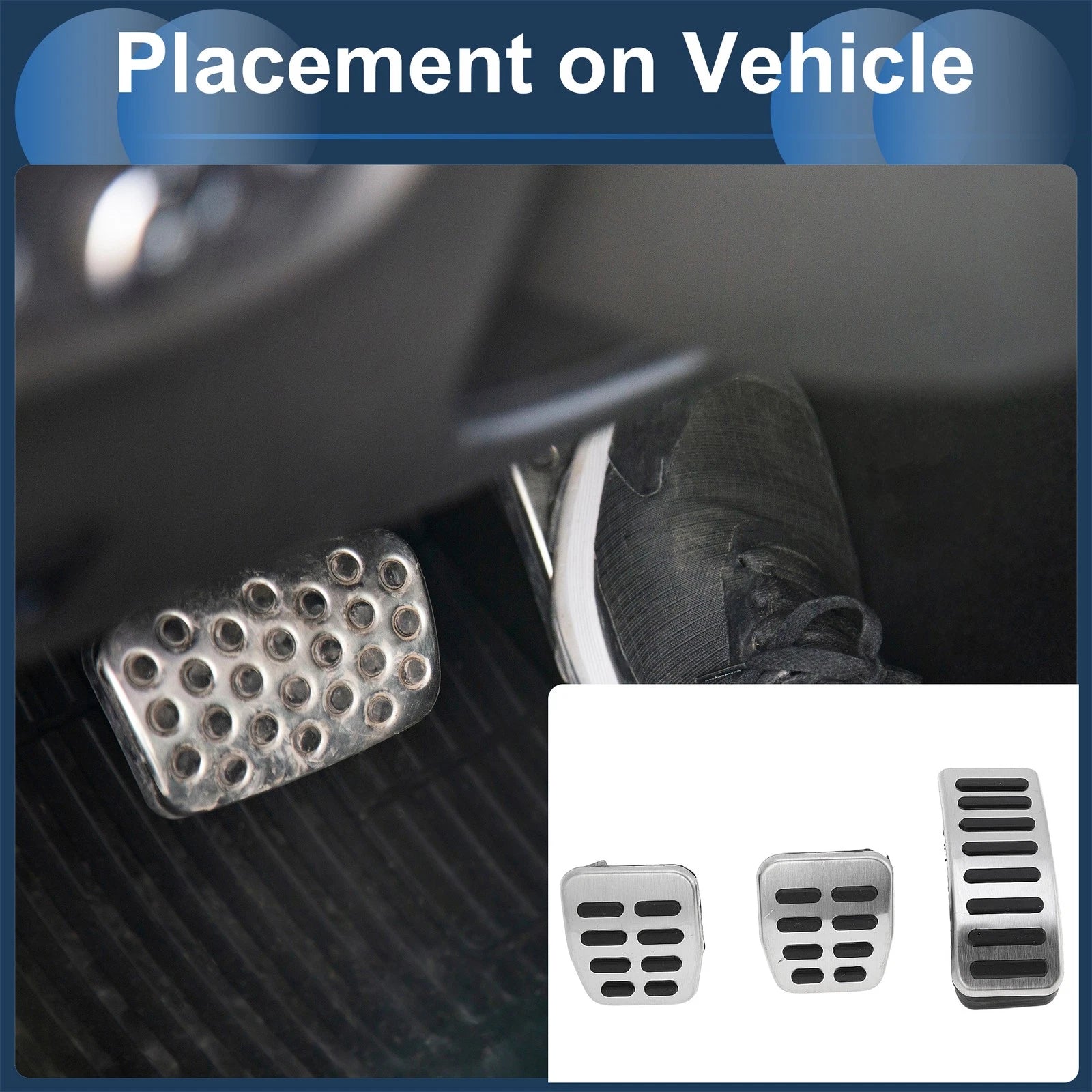 Set of 1 Manual Footrest Pedals Cover for Volkswagen Golf (1997–2005) Silver Tone