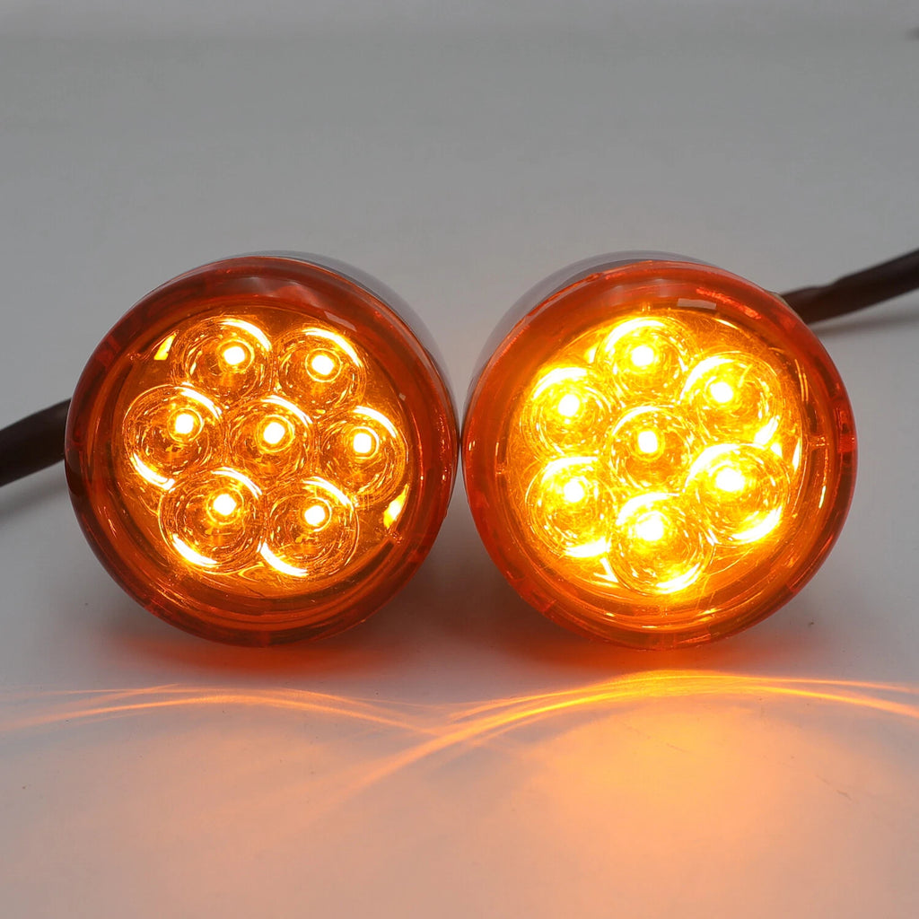 Front Run Brake Turn Signal Light Indicator Amber for Harley Sportster 883 1200 (1992–2017)