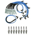 NGK 7mm Wire Set & 8 Iridium Spark Plugs for B1500 B3500 Ram 1500 3500 (1994–2001)
