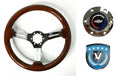 14 Inch Chrome Wood Slotted Steering Wheel Replacement for Chevrolet (2007–2013)