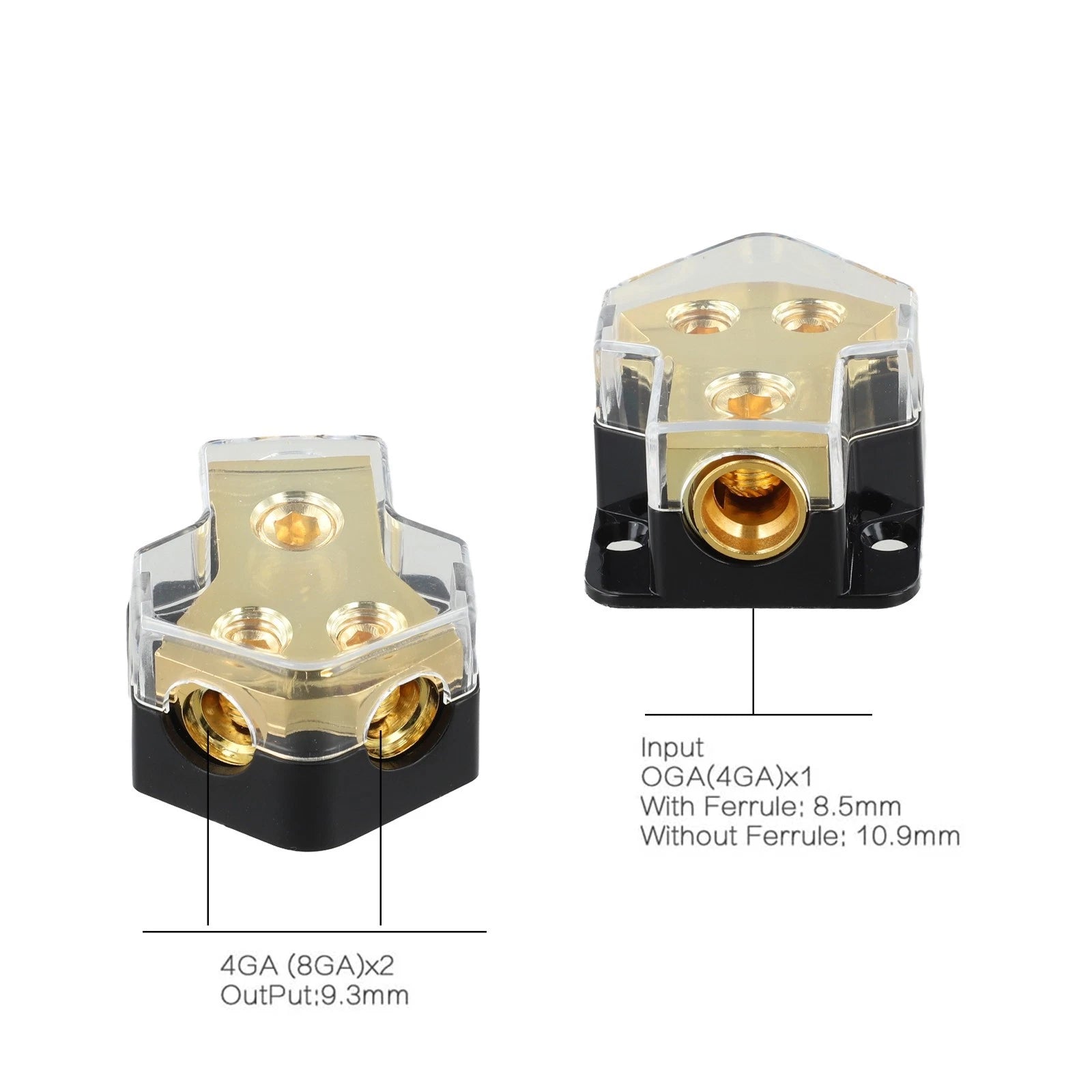 2X Gauge Input Power Splitter for Car Audio (Universal)
