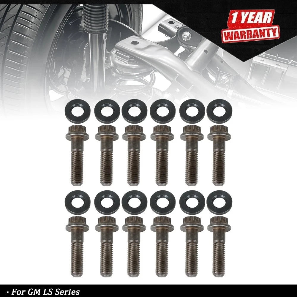 Chromoly Header Exhaust Manifold Bolts for GM LS Series (LS1, LS2)