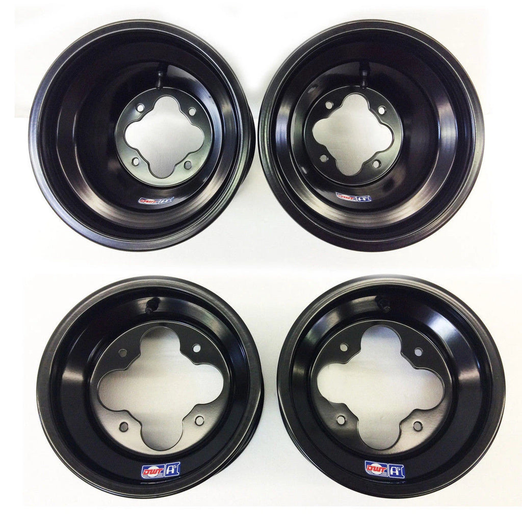 DWT Black A5 Rolled Lip Wheels Set of 2 for KTM ATV 450 505 525 XC SX (2008–2016)