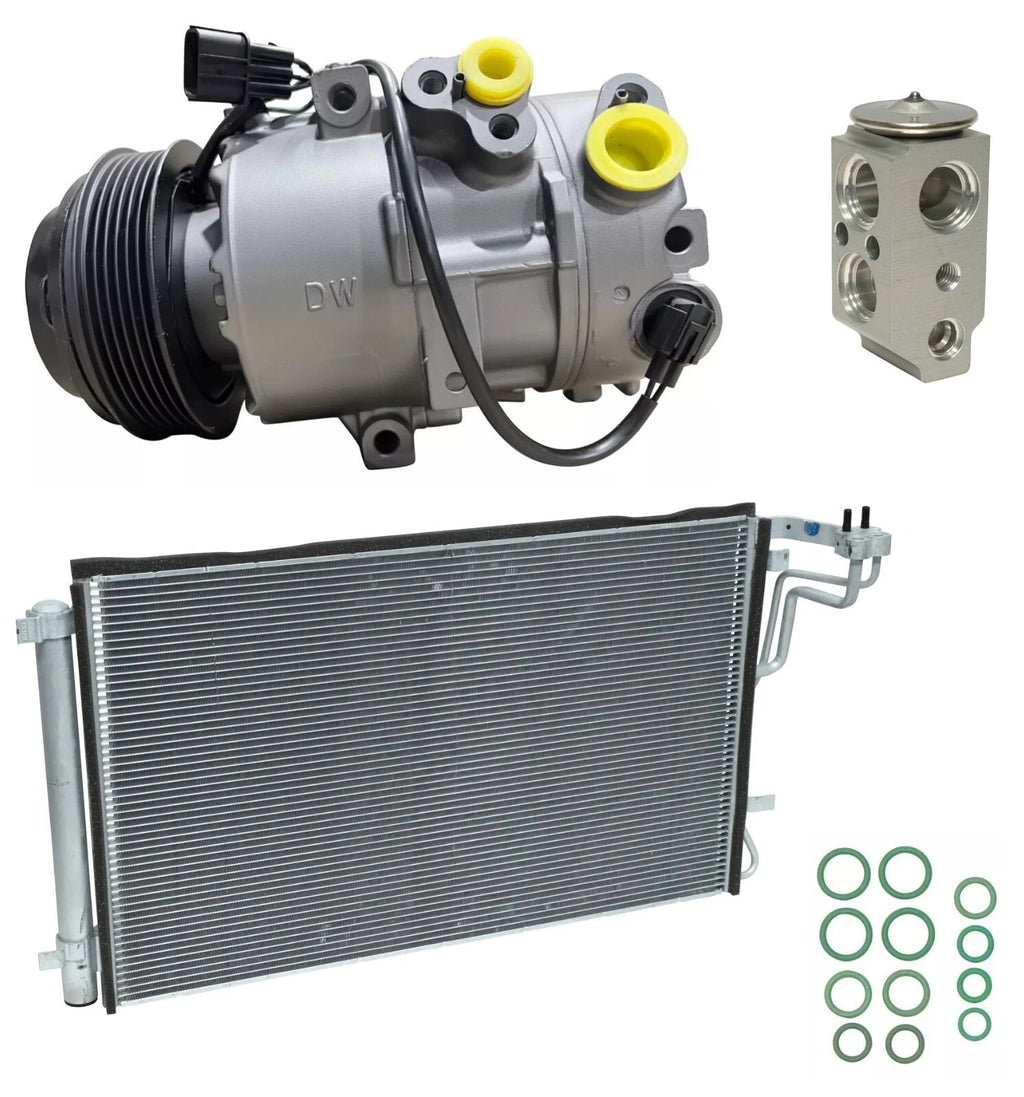 AC Compressor Kit With Condenser Replacement for Hyundai Kona 2.0 (2018)