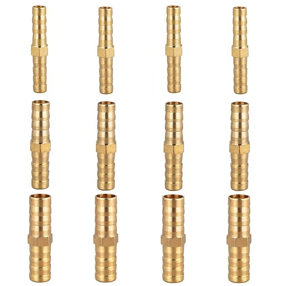 Set of 12 Brass Hose Connectors for Easy Hose Connections 6mm 8mm 10mm