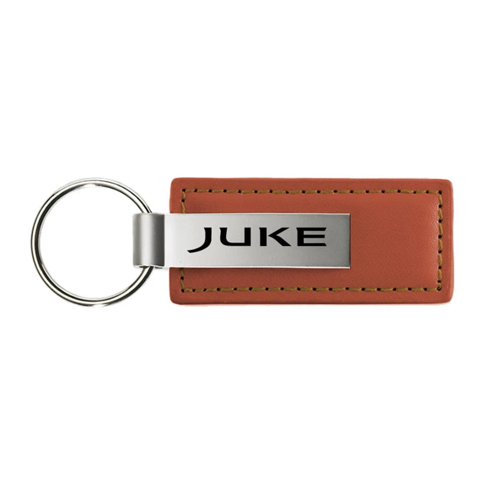 Brown Leather Keychain KC1541.JUKE - Officially Licensed for Nissan Juke