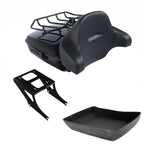 Chopped Trunk Backrest Rack Mount for Harley Softail Fatboy (2008–2017)