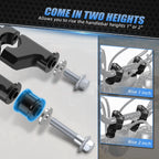 1" or 2" Handlebar Riser Clamps for Honda TRX450R/TRX450ER (2006–2014) Black