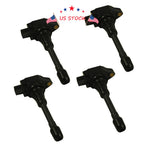 Set of 4 Ignition Coils for Nissan Altima Sentra Cube Rogue (2007–2019)