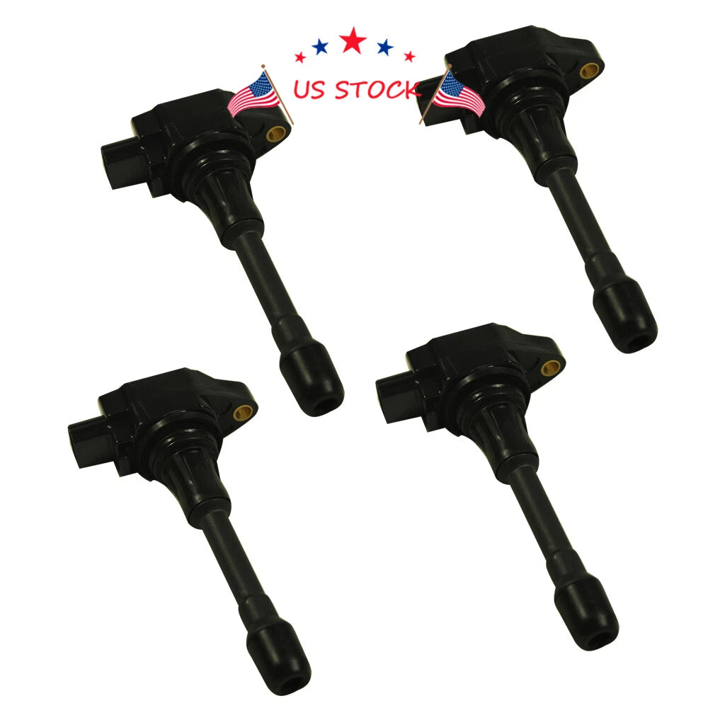 Set of 4 Ignition Coils for Nissan Altima Sentra Cube Rogue (2007–2019)