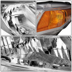 Pair of Chrome Amber Signal Headlight Lamps for Honda Civic (2012–2015)