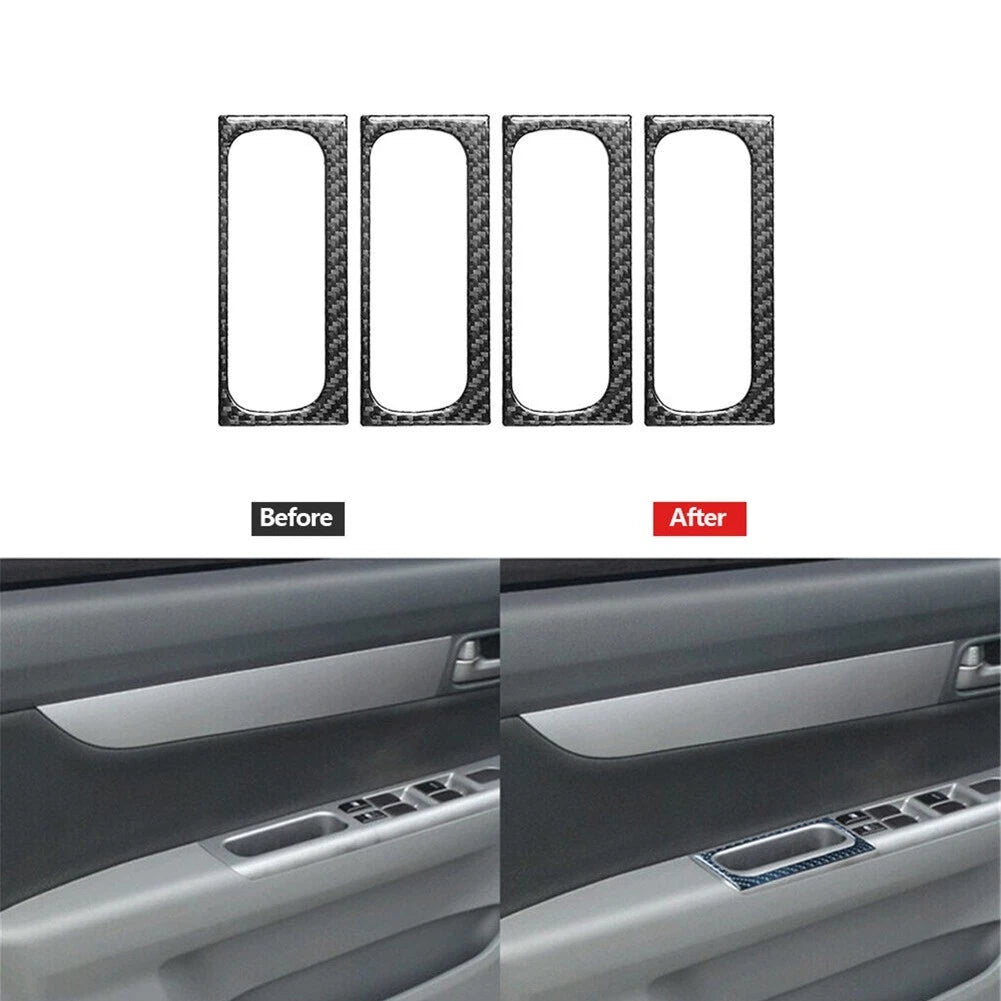 Set of 4 Black Carbon Fiber Stickers for 2006-2013 Models