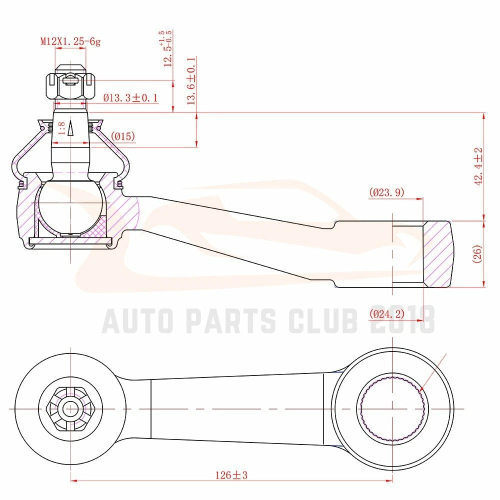 Set of 9 Ball Joints & Tie Rods for Mazda B2200 (1987–1991)