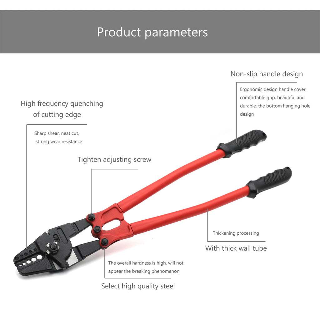 24" Hand Swager Tool for Wire Rope Cable Swage 1/16"-3/16"