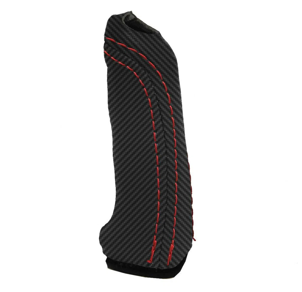 E Brake Handle Cover for BMW F32 F33 F36 (2013–2019) Carbon Fiber Red Stitch