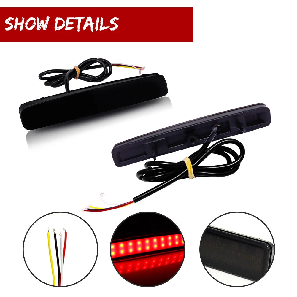 Smoke LED Rear Bumper Reflector Lights for Toyota GR Corolla (2023–2023)
