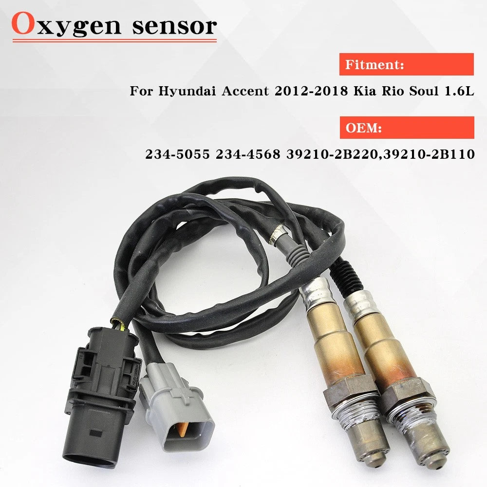 2X Upstream Downstream O2 Oxygen Sensor for Kia Soul 2012–2017, Hyundai Accent