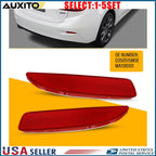 Set of 2 Red Rear Bumper Reflectors for Mazda 3 6 (2014–2018)