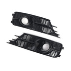 Front Fog Light Grille Cover with ACC Hole for Audi A6 C7 (2016–2018)