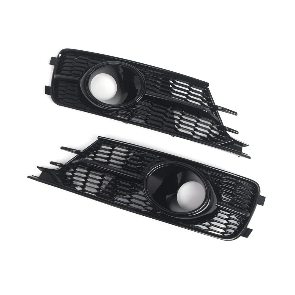 Front Fog Light Grille Cover with ACC Hole for Audi A6 C7 (2016–2018)