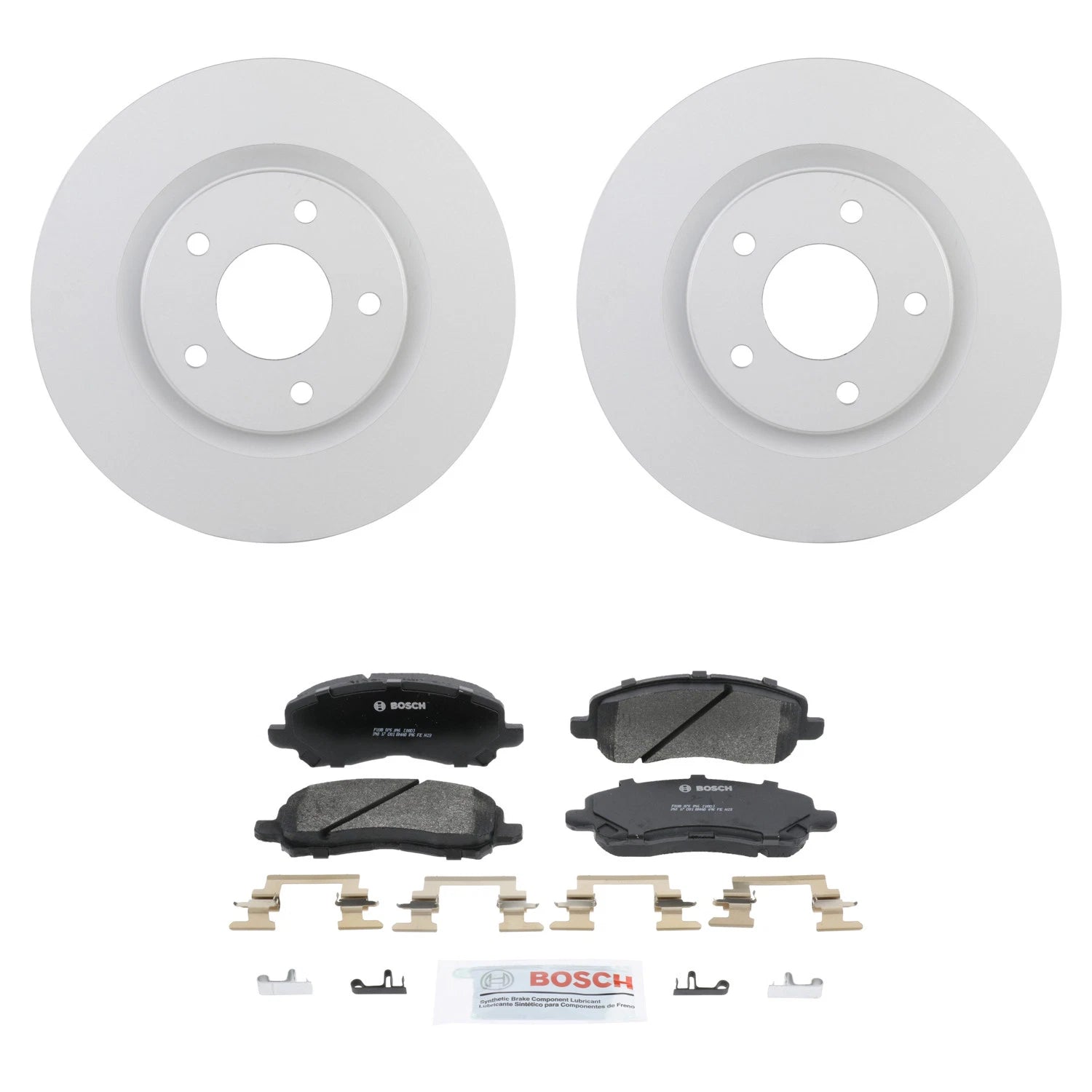 Set of 4 Bosch Quietcast Front Rotors & Semi-Met Disc Brake Pads for 200 Sebring (2007–2010)